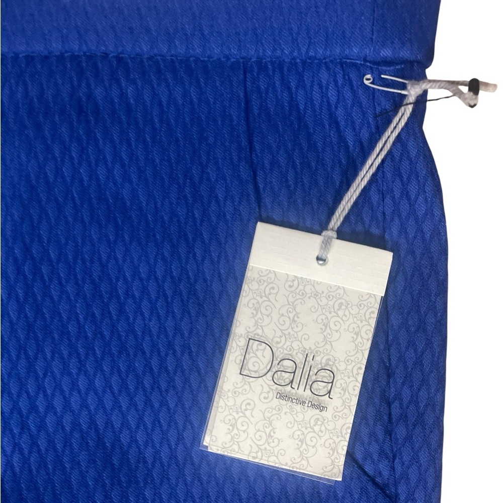 NWT Dalia Royal Blue Textured Ankle Pants (DM) - Picture 7 of 10